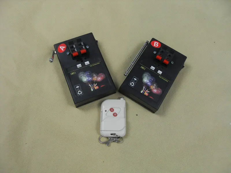 

Receptores good quality 2 Cues fireworks DMX waterproof box 433mhz Wireless Remote Stage electric wire fireworks display Wir