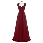 Save 26.85 on Kate Kasin Long Dress 2017 Sexy V Neck Ruched Padded Burgundy Formal Wedding Party Dress Robe Vestidos Women Dresses Clothing