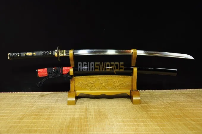 Бесплатная Меч сумка высшего уровня Sharp черная кожаная ручка ручной работы T10 1095