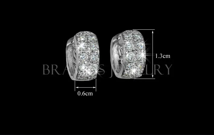 BRAVKIS маленькие милые pave cz хрустальный круглый huggie серьги кольца для женщин ювелирные изделия Букле d'oreille pendientes mujer moda BUE0016