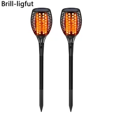 Солнечный мерцающий пламя Газон лампа Led Танцы факел пламя свет водостойкий открытый садовый светильник пейзаж путь украшения свет