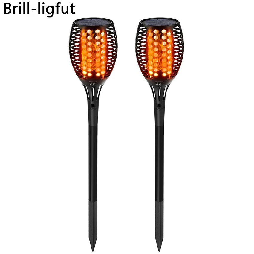Solar Flickering Flame Lawn Lamp Led Dancing Flame Torches Light