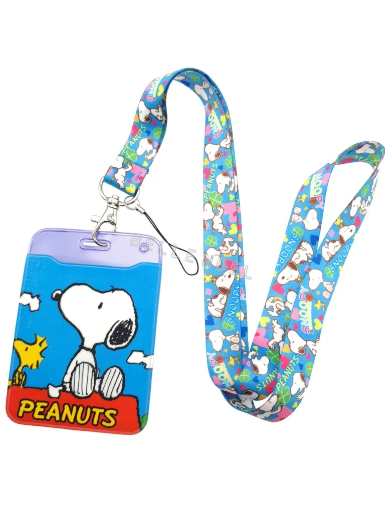 

1Pcs cartoon Japanese anime dog Lovely Cute Lanyard Bus subway ID Badge Holder Neck Strap kids gifts