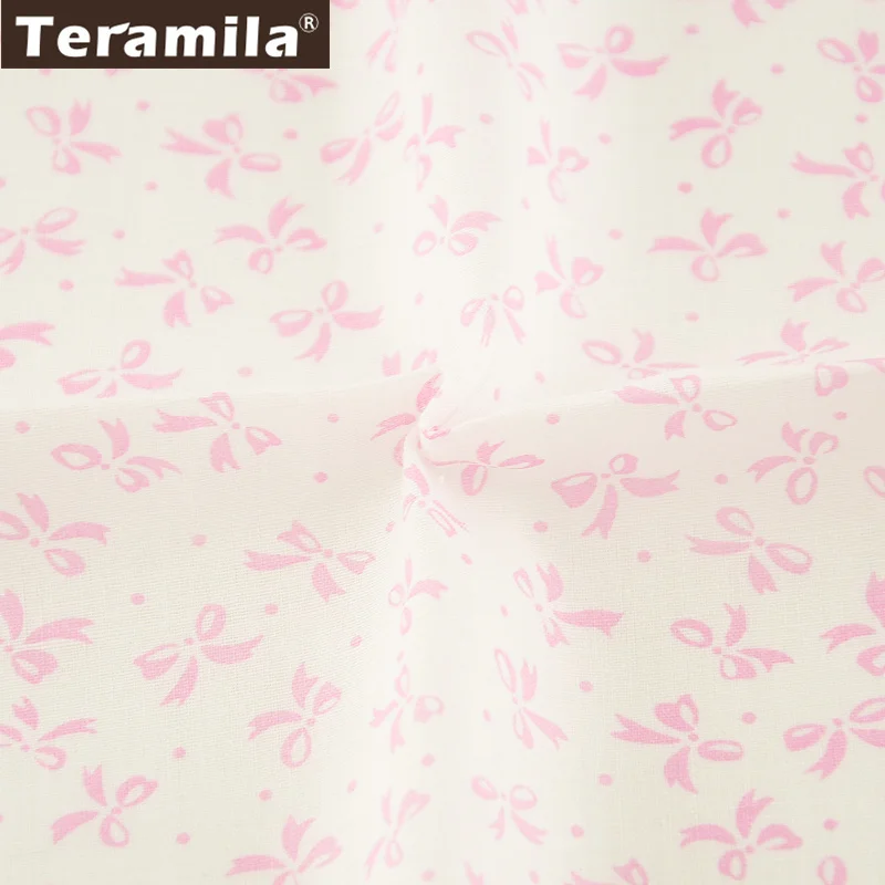 Teramila 100% хлопок ткань розовый бант дизайн стеллаж Скрапбукинг DIY для начинающих