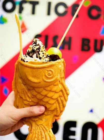 110 В/220 В машина для производства мороженого taiyaki японская с открытым ртом|machine