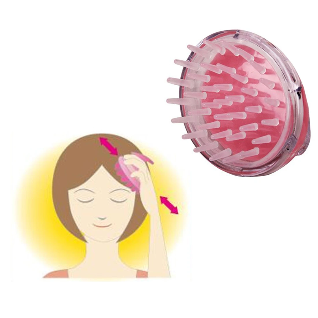 TOP 1pc Silicone Scalp Massager Hair Washing Shampoo Brush Head Massage