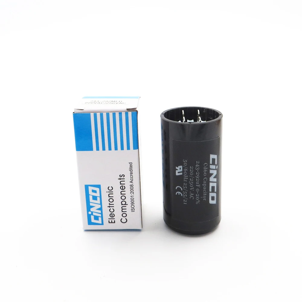 

243-292UF 220V 250V 275V CD60 Motor Starting Capacitors RV Eletrical Engine 243 292 MF MFD HVAC Electrolytic 220VAC 250VAC
