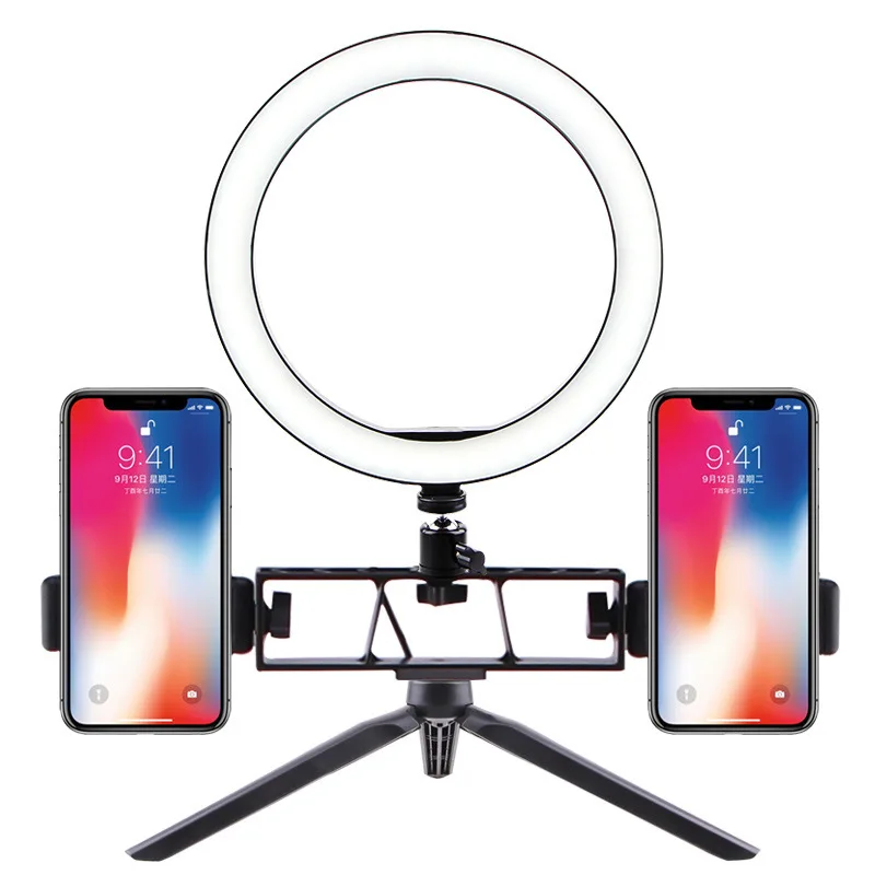 

selfie ring light usb Interface Dimmable LED Camera Phone Photography Video Makeup Lamp With Tripod cell Phone Clip with holder