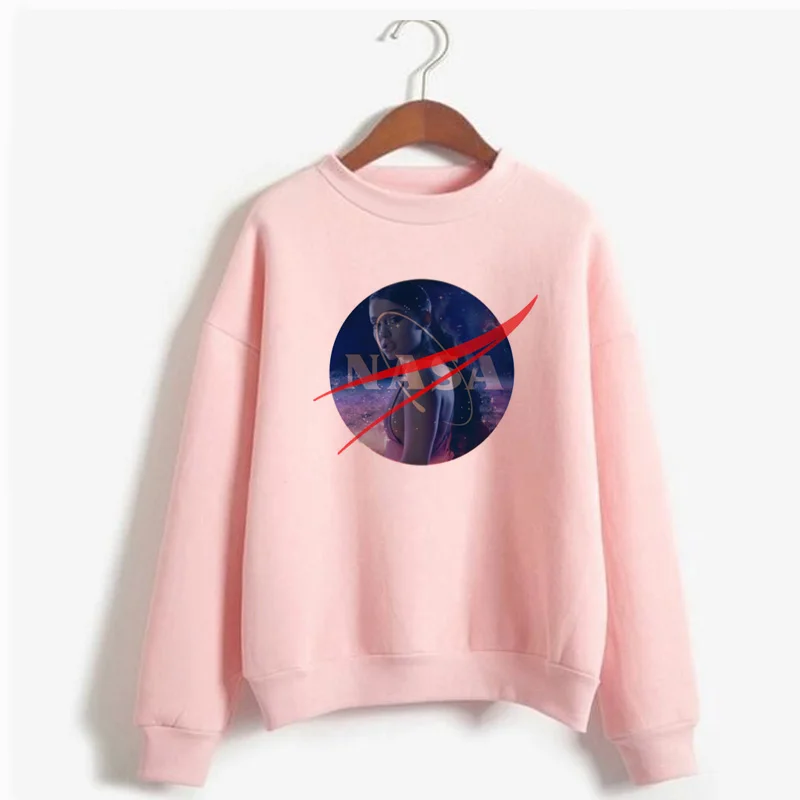 Ariana Grande Crewneck Space Sweathirt женские 7 колец толстовки с длинным рукавом Одежда с музыкальными принтами Топ женские толстовки пуловер - Цвет: 9