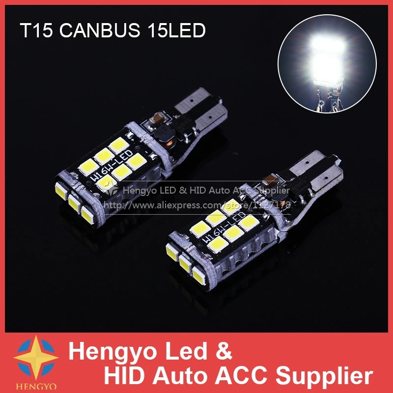 Белый W16W T15 LED 912 921 Canbus без ошибок для Samsung 2835 SMD 15 Led 360 градусов 12 В автомобиля Авто