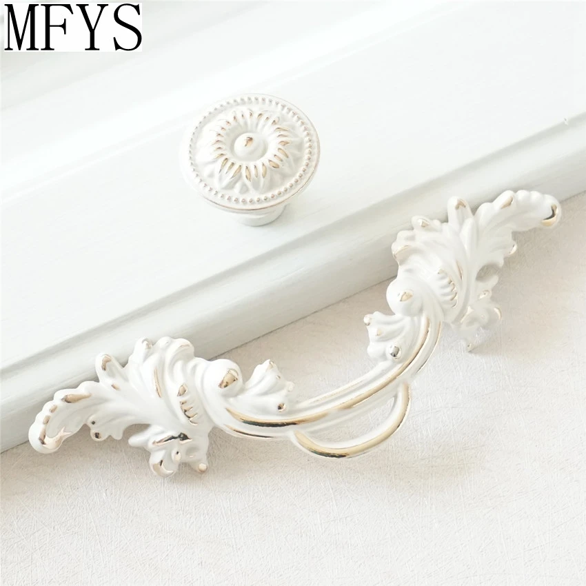 2 5 Shabby Chic Dresser Pull Drawer Pulls Handles White Gold