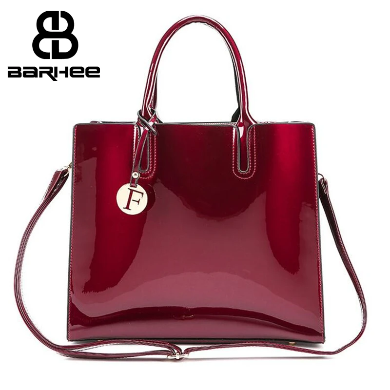 

Luxury Women Handbag Patent PU Leather Tote Bags Office Ladies High Quality Shoulder Bag Famous Brand Female Bag Ladies Handbag