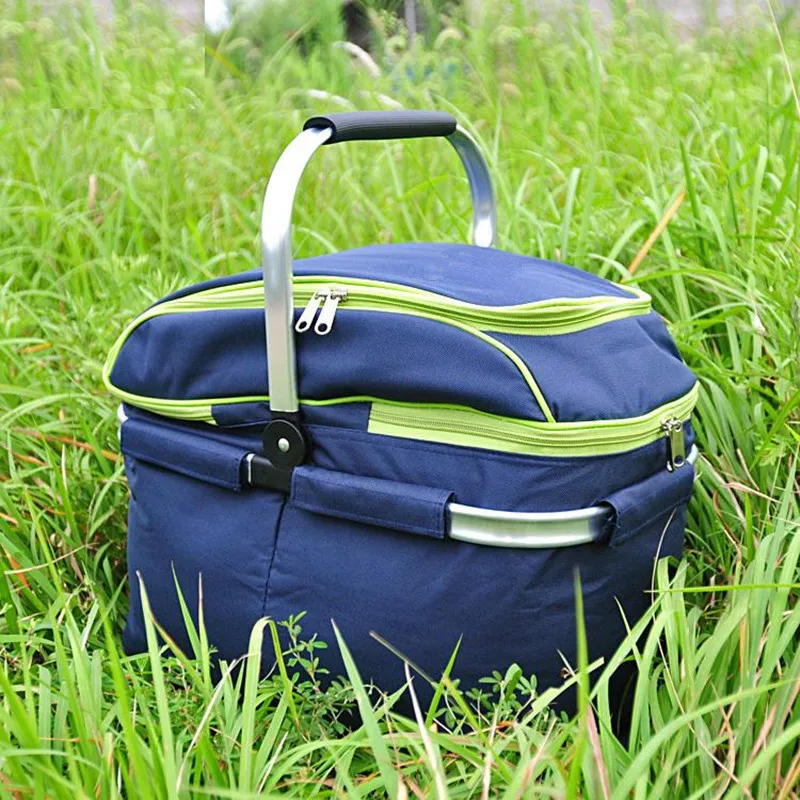 Camping Folding Picnic Bag Insulated Lunch Box Outdoor Sports Ice Pack Basket