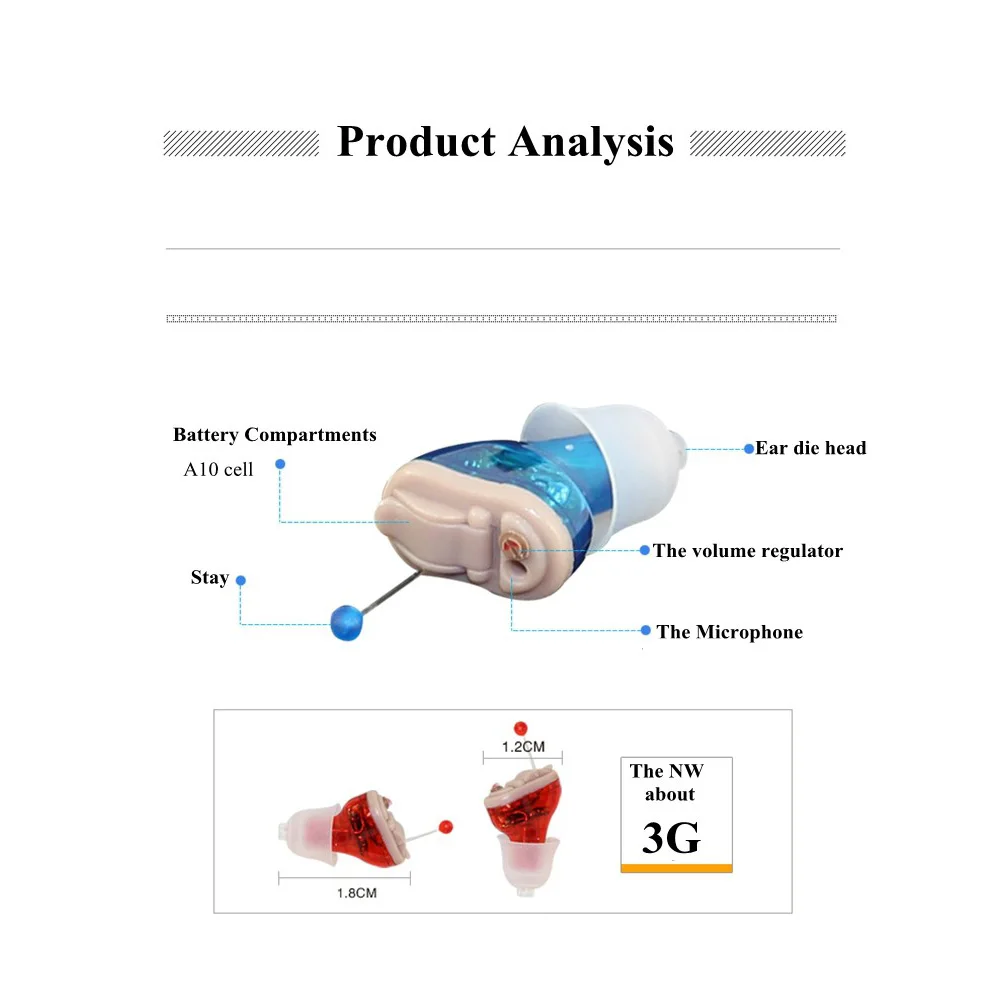 Мини Внутренний невидимый слуховой аппарат, беспроводные слуховые аппараты, Регулируемый тон, Лучший усилитель звука, инструменты для ухода за ушами, левое/правое ухо
