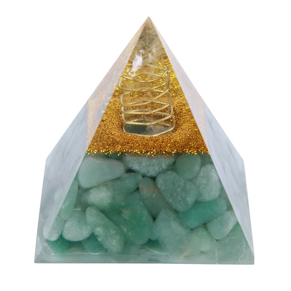 

60mm Natural Green Aventurine Tumbled Stones Orgone Pyramid Enhance Courage Crystal Gemstone Healing EMF Protect