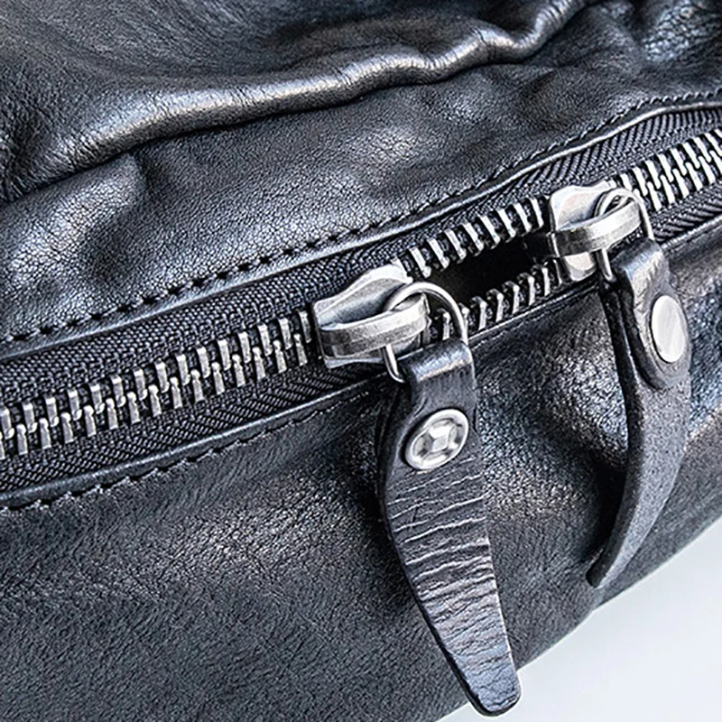AETOO модный уличный тренд кожаный наплечный Baotou слой воловьей кожи мужской рюкзак