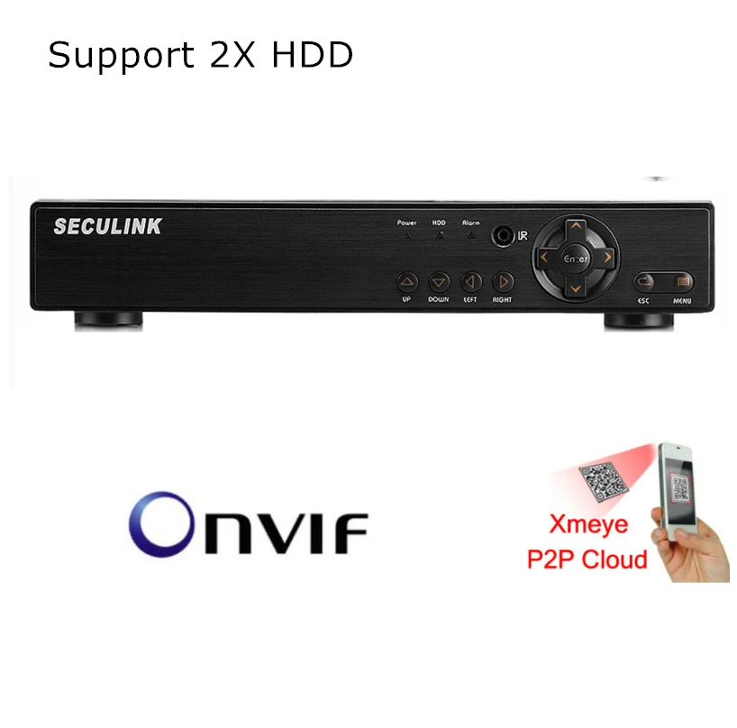 

Seculink 8CH 16CH 1080N 5-in-1 AHD DVR CCTV Surveillance Recorder High Definition H.264 Compression P2P Remote Support 2x HDD