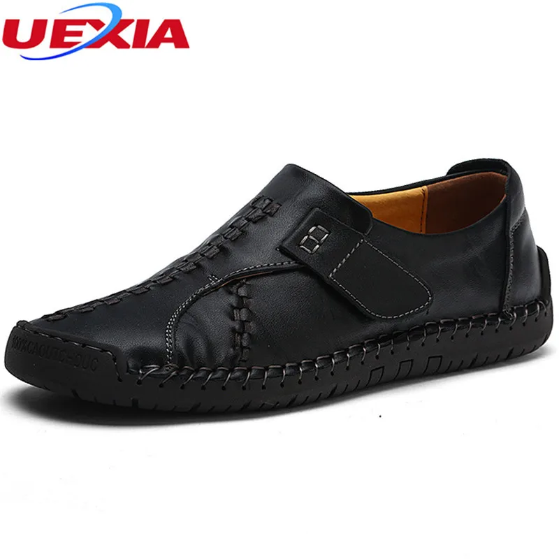 

UEXIA Handmade Leather Casual Men Shoes Fashion Men Flats Exquisite design Non-slip Comfortable Breathable Trainers zapatillas