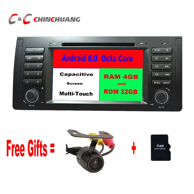 

Latest 8 Octa-Core Android 8.0 Car DVD GPS for BMW E39 X5 M5 E38 E53 2000-2003 with Radio BT Wifi DVR Mirror link Support 4G/3G