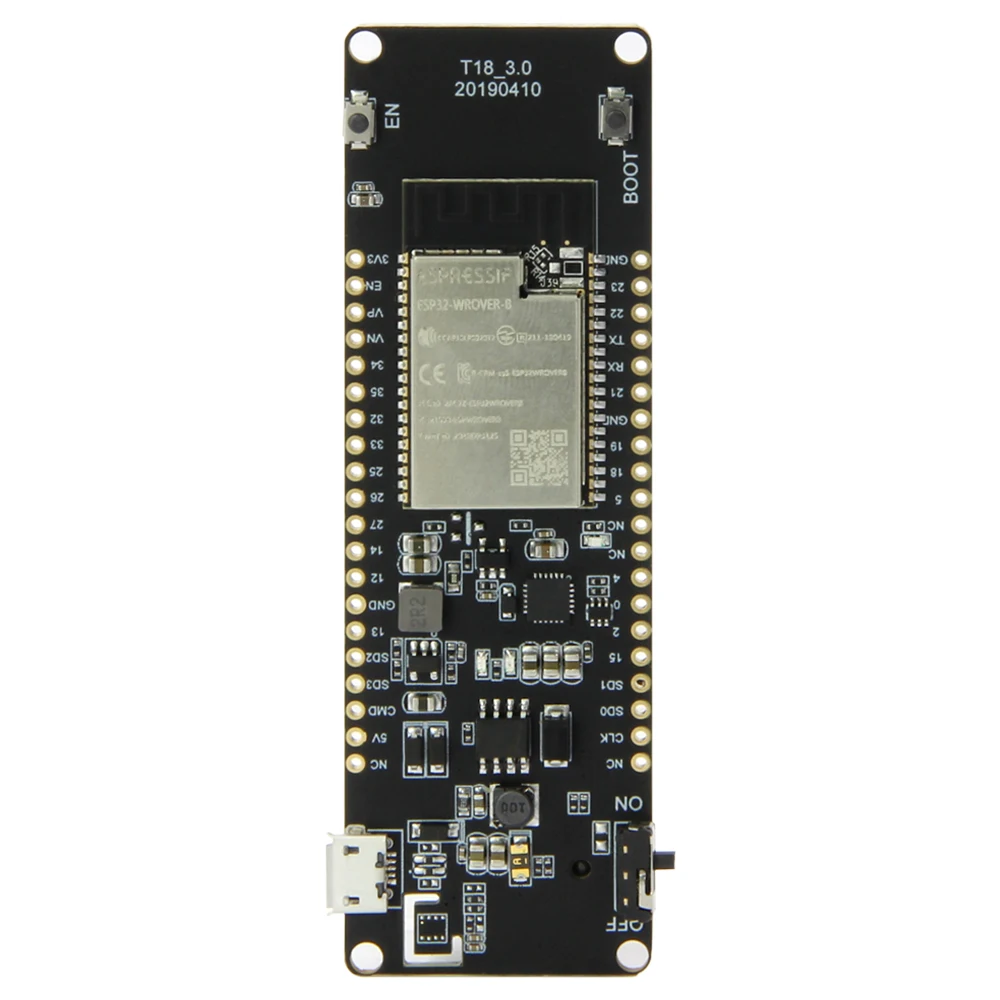 TTGO T-энергии ESP32 8 Мбайт PSRAM ESP32-WROVER-B Wi-Fi и Bluetooth модуль 18650 Батарея макетная плата