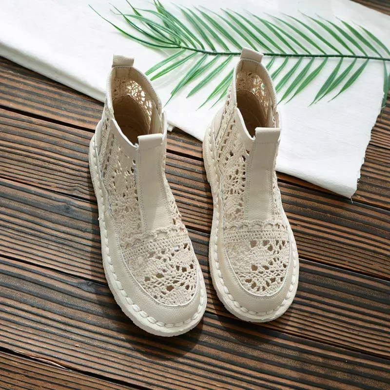 

2019 summer new flat openwork lace sandals women's gentle shoes