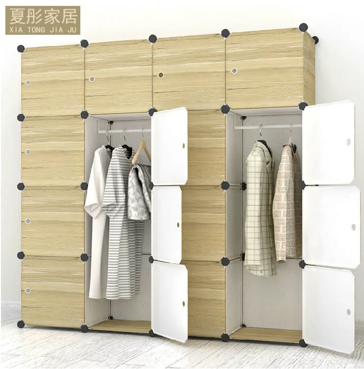 Large Multi Use DIY Plastic 16 Cube Organizer portable bedroom wardrobe plastic kids
