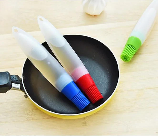 1PC Silicone Baking Brushs Liquid Oil Pen Cake Butter Bread Pastry Brush Baking Tool BBQ Utensil Safety Basting Brush LB 019