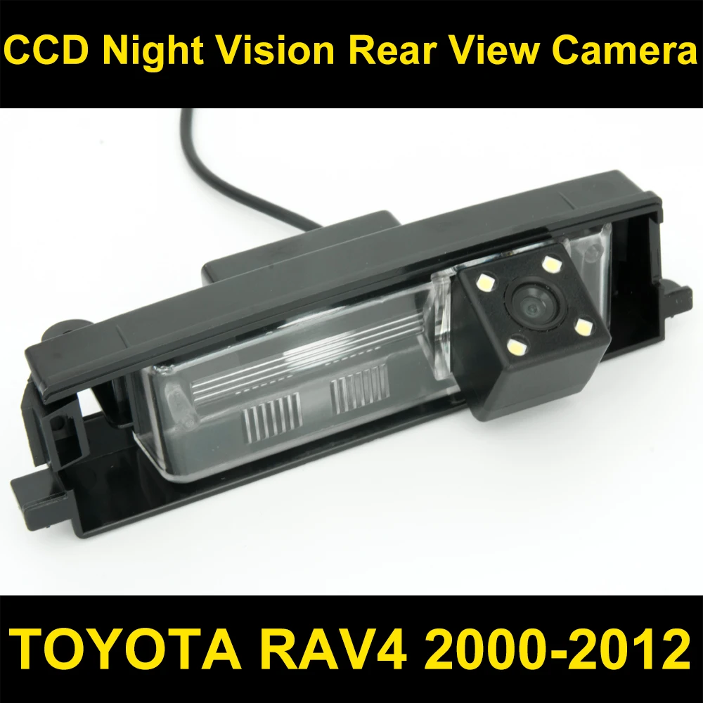 Waterproof 0Lux/ 4 LED Rear view Camera BackUp Reverse Parking Camera for TOYOTA RAV4 2000 2012