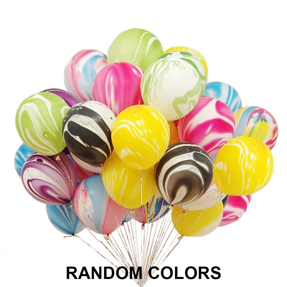 

10 Pcs Colorful Ballons 12 inch Thickening Colorful Rainbow Marble Balloons for Wedding Baby Birthday Party Balloon Decorations