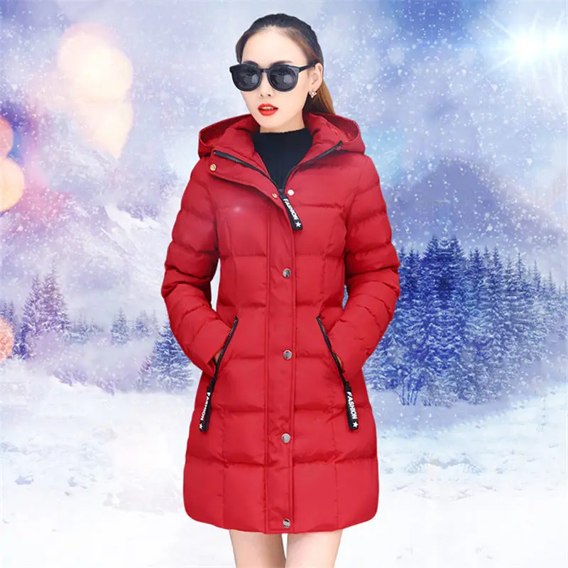 Парка, зимние куртки, женская мода, толстая длинная парка, теплый пуховик, хлопковое пальто, Тонкая зимняя женская куртка с капюшоном размера плюс, A1170