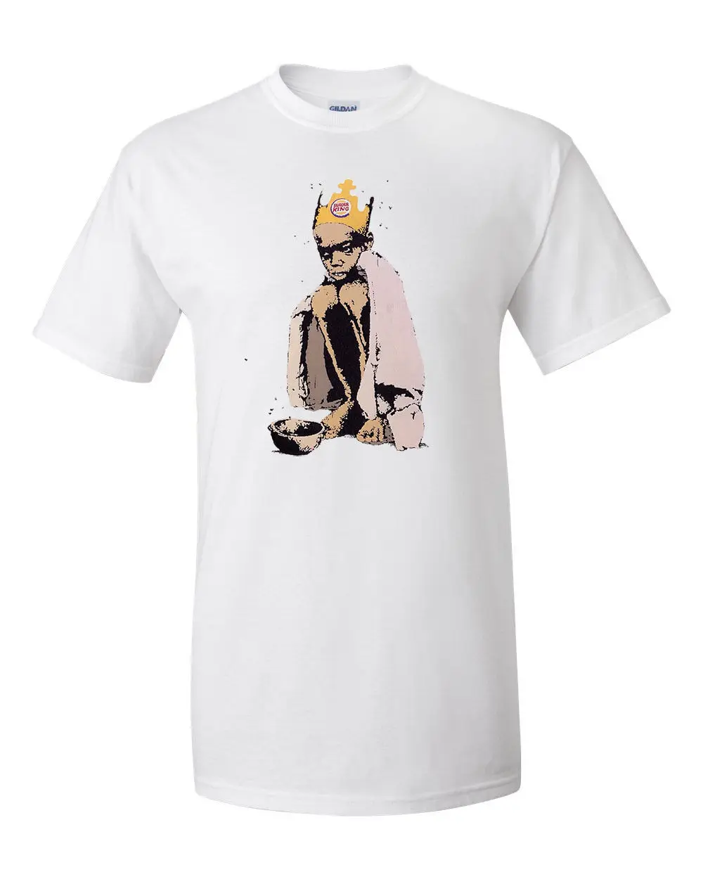 

Men's Banksy Burger King T-Shirt Street Wear Summer Swag Hipster
