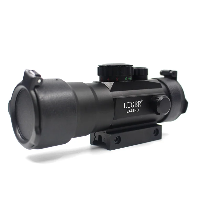 لوغر 3X44 الأحمر الأخضر نقطة النطاق البصري التكتيكية البصريات بندقية Riflescope صالح 11/22 مللي متر تتوافق السكك الحديدية للصيد بندقية مسدس هواء نطاق...