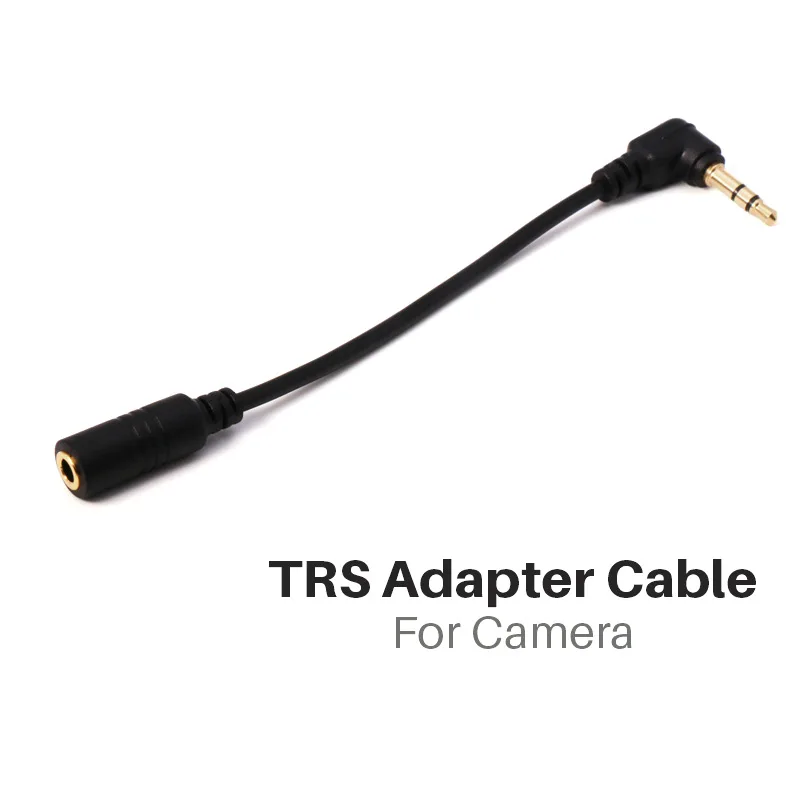 thumbnail image 2 of Dual 3.5mm TRS DSLR Camera Cable For DJI Mic, Rode Wireless GO, Comica, Hollyland - Coiled Right Angle Audio Cord 2 of 11