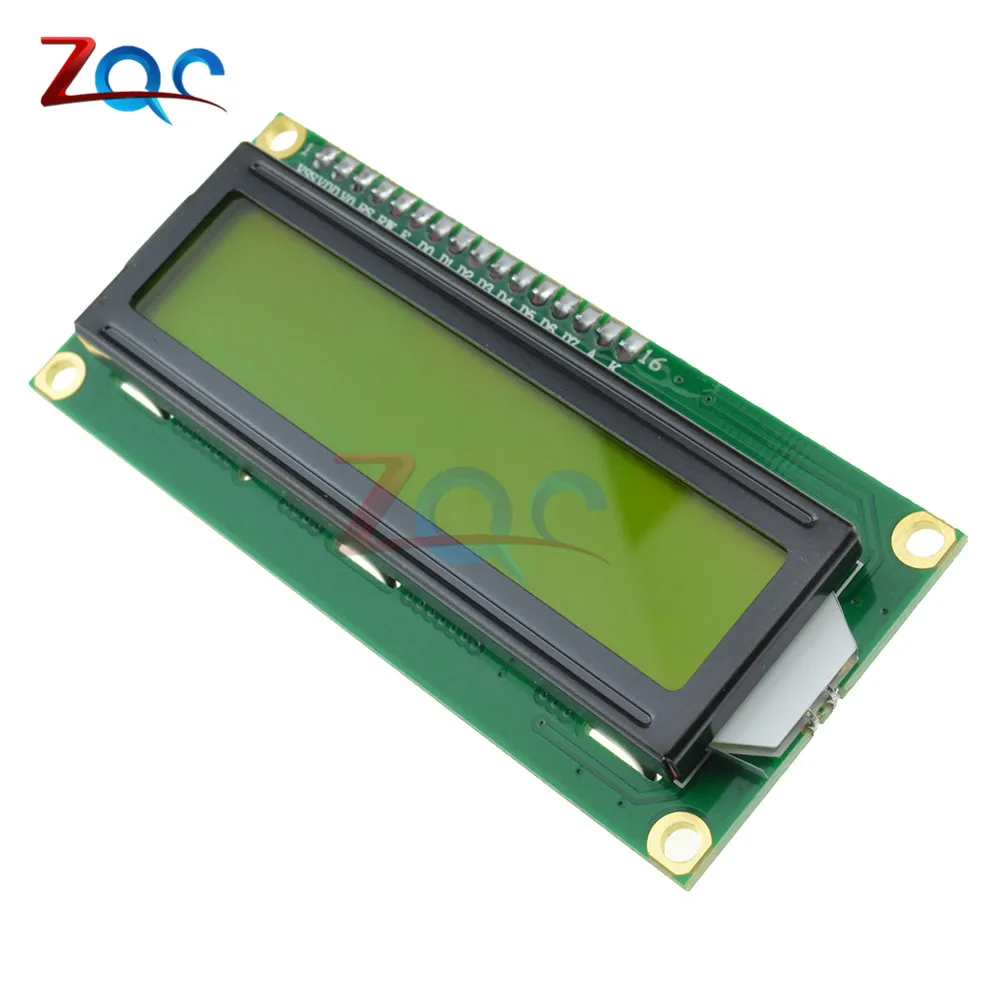 Межсоединений интегральных схем/I2C 1602 ЖК-дисплей Дисплей модуль ЖК-дисплей-1602 I2C цвет желтый, синий; размеры 34–43 Дисплей подстветка 5V для Arduino