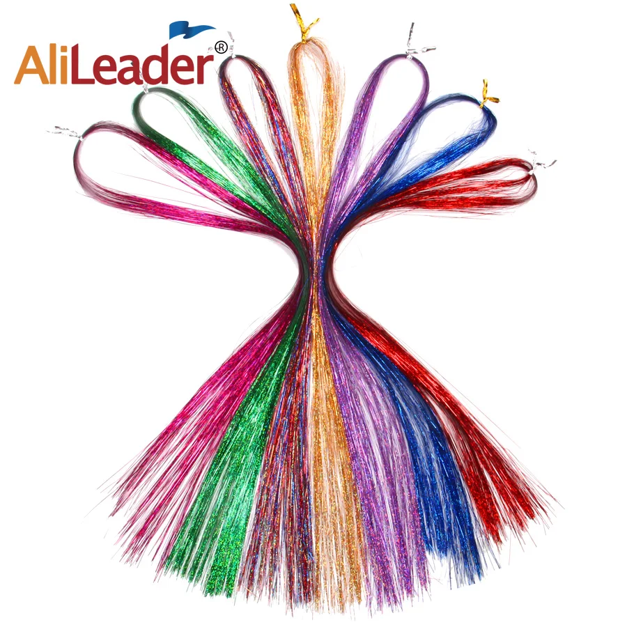 Alileader 100 шт. блестящие золотистые синтетические аксессуары для укладки волос Tinsel