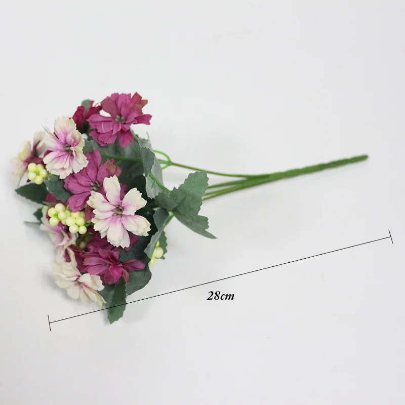 JAROWN Simulation European Small Chrysanthemum Artificial Silk Cosmos Flowers For Wedding Photography Decoration Home Decor (21)
