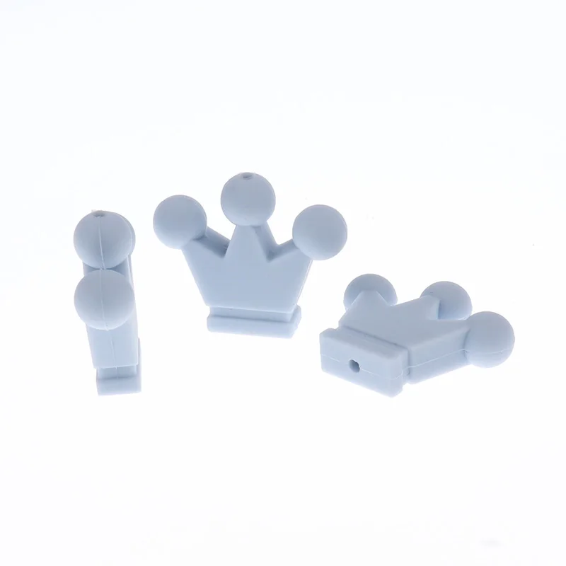 실리콘 비즈 크라운 비드 Bpa 무료 Teether 젖니 목걸이 팔찌 펜던트 젖꼭지 체인 실리콘 DIY, 5 개