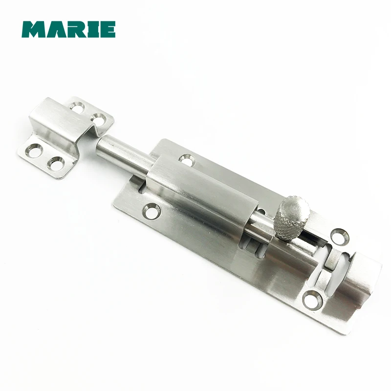 1 SET Stainless Steel Door Barrel Bolt Latch Hasp Stapler Gate Lock Safety Latch+Screws Home Safe Tools