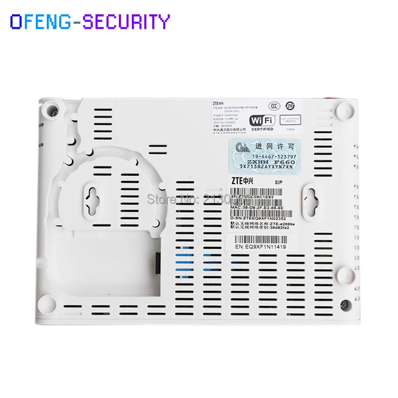ZTE F660 5.0 GPON ONU ONT Router Support FTTH HGU 4FE+2TEL+USB+wifi Same function as F668 GPON ONU ONT ZTE F660 5.0 GPON ONU ONT Router Support FTTH HGU 4FE+2TEL+USB+wifi Same function as F668 GPON ONU ONT