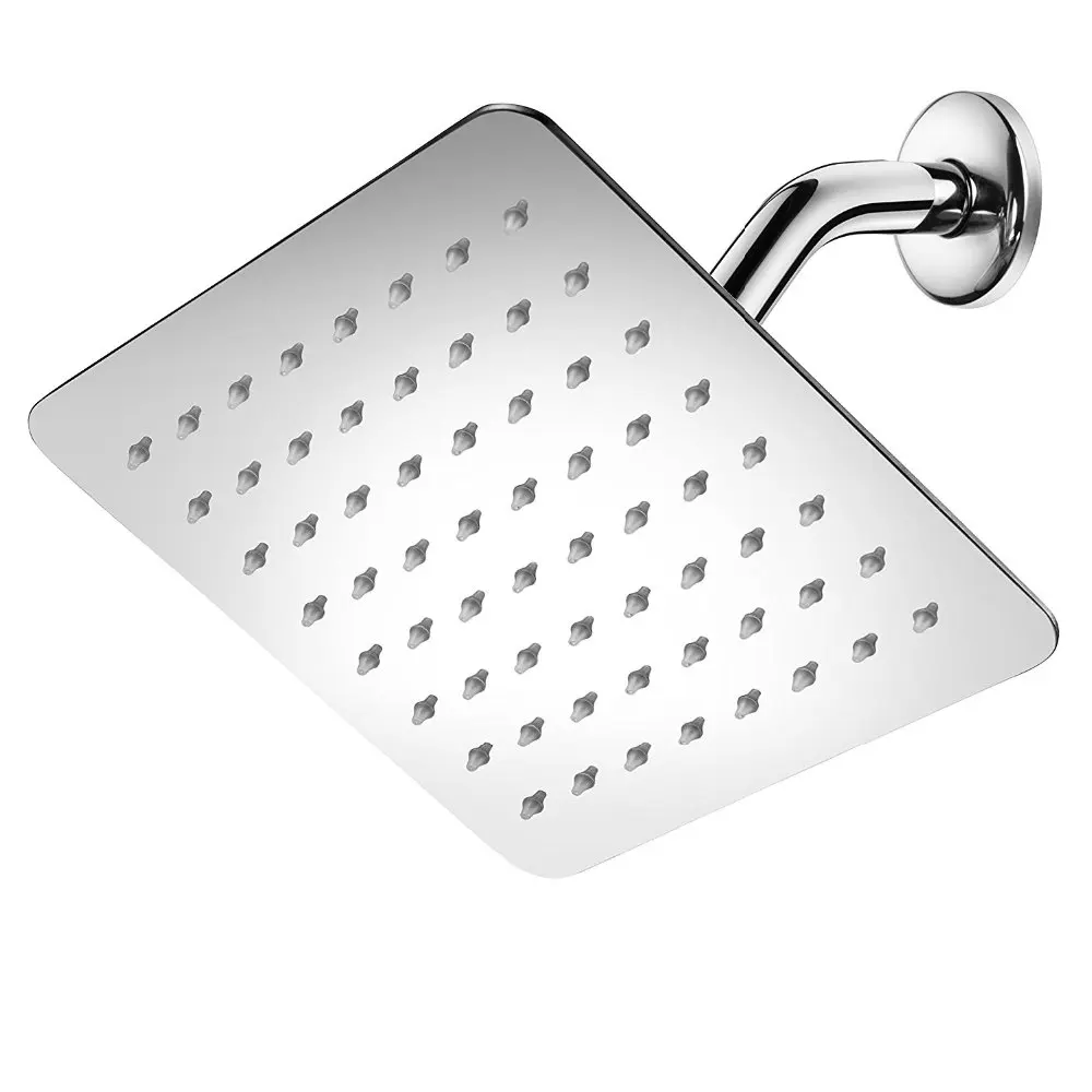 8 inch Rainfall Square Stainless Steel Showerhead bathroom decor with