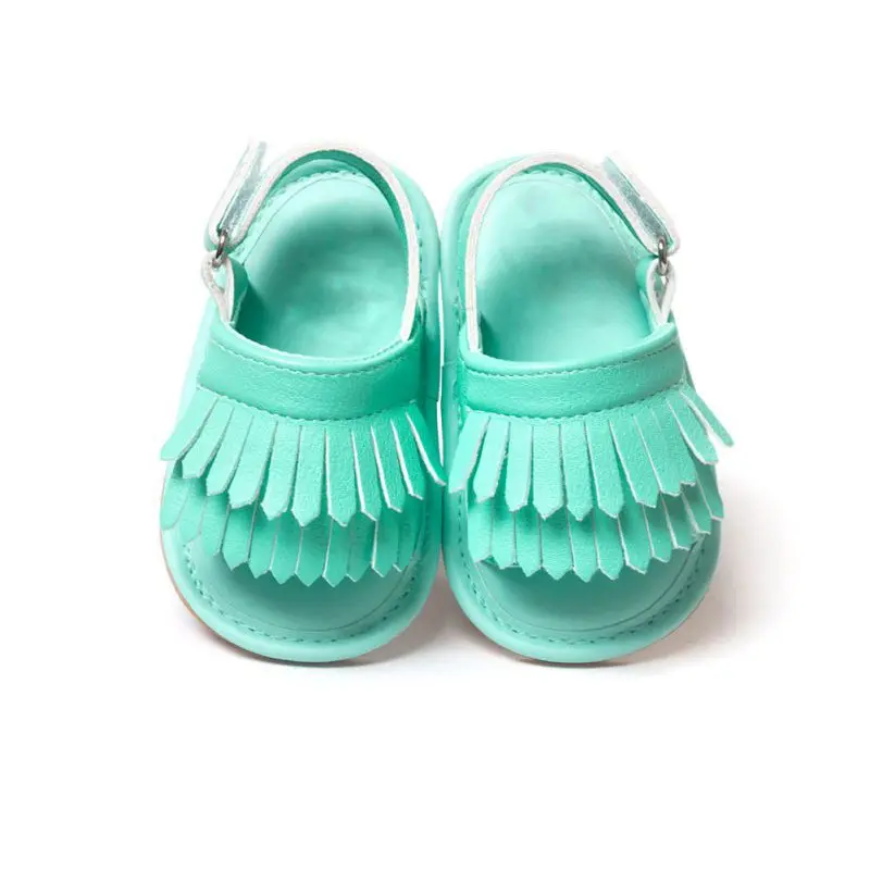 Infant Baby Girl Tassel Summer Shoes Leather Soft Bottom Crib Anti-slip Shoe First Walkers LH7s
