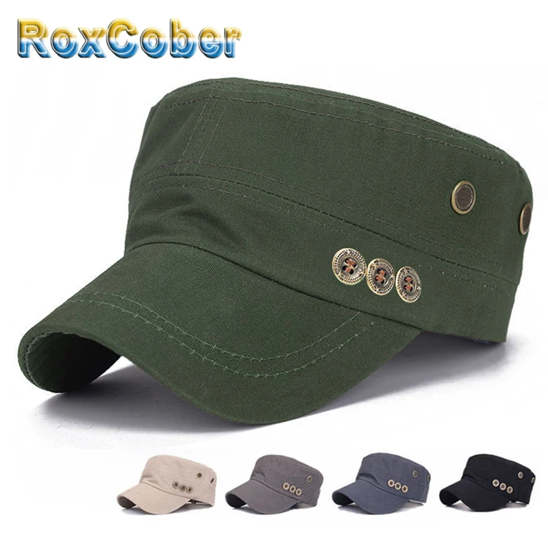 Модная армейская Кепка RoxCober на пуговицах для мужчин и женщин хлопковая