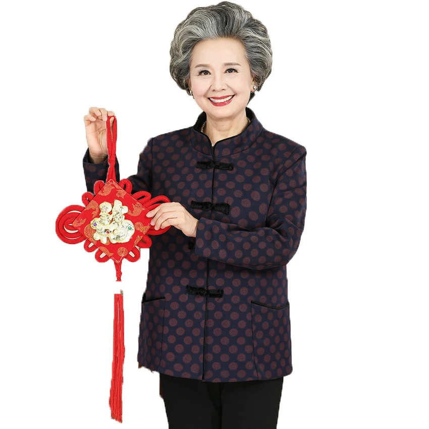 Buy WAEOLSA Grandma Mother Jacket Tangzhuang Design