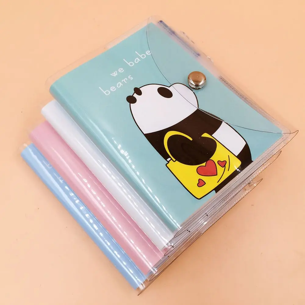 

1 Set 8cm*11cm Cute Bear Cat Notebook with Ballpoint Pen Notepad Button Diary Book Exercise Book Escolar Papelaria School Supply