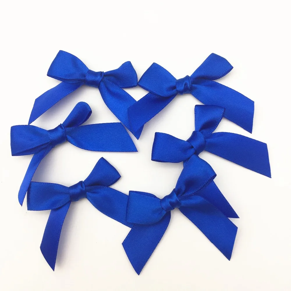 100pcs Royal Blue Satin Ribbon Bows Decorative Bow Ties For Doll Hair Accessories Wedding Cardmaking Embellishments Aliexpress Com Imall Com