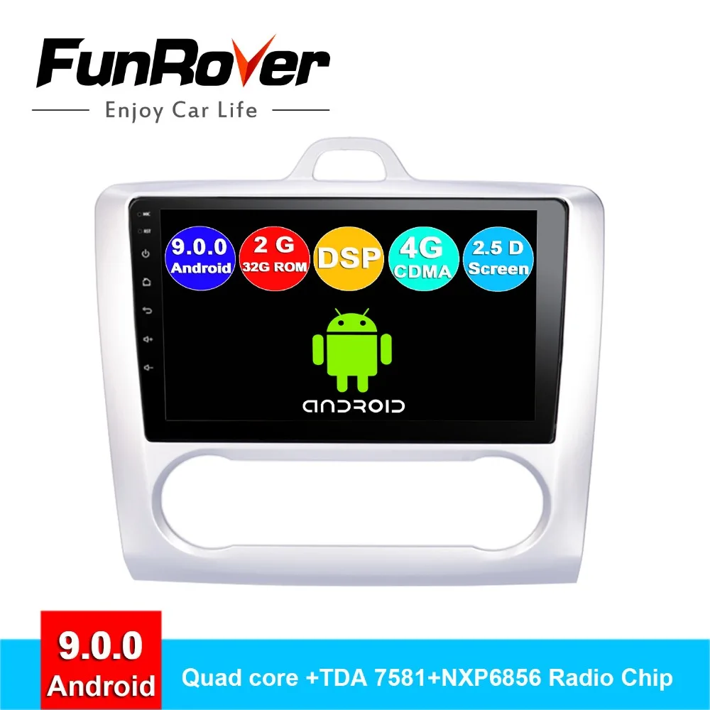 

FUNROVER android 9.0 2 din car radio multimedia player For Focus 2004-2011 dvd gps navigation stereo autoradio navi 2.5D DSP RDS