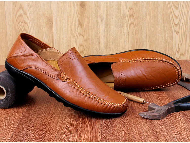 Мужские кроссовки из натуральной кожи, ультра-светильник, Мужские дышащие кроссовки для бега, Мужская Уличная прогулочная обувь, большие размеры 228n