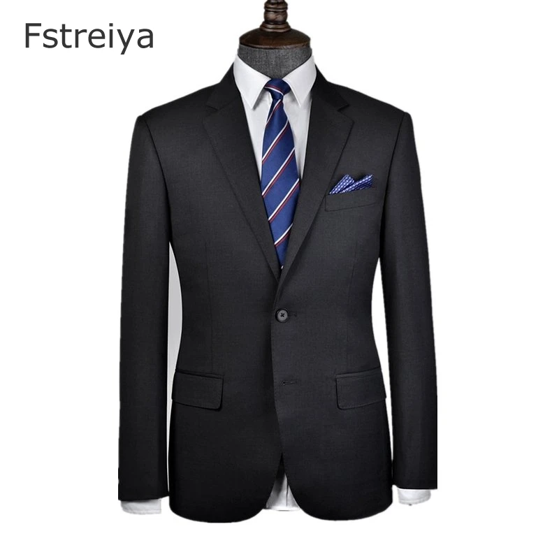 

Custom made mens slim fit suit with pants costume homme 3 pieces suits for wedding tailored wool suit customized groom clothes