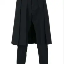 27-44! Новые мужские универсальные модные тонкие повседневные брюки из искусственной кожи, из двух частей, длиной до щиколотки, мужские брюки-шаровары, большие размеры, костюмы