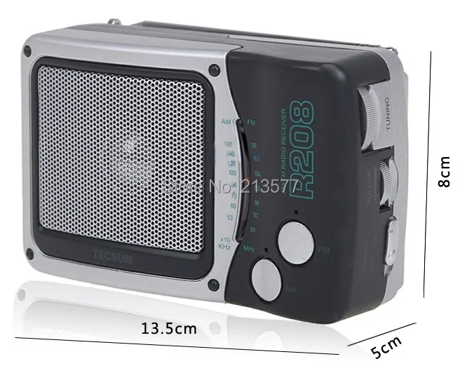 

Free Shipping, Famous TECSUN Radio R208 Dual Band AM/FM Portable Pocket D-szie Battery Desktop Radio